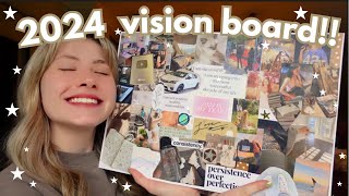 2024 VisionDream Board ☁️⭐️  Goals Dreams Future Plans New Year Resolutions [upl. by Jaal]