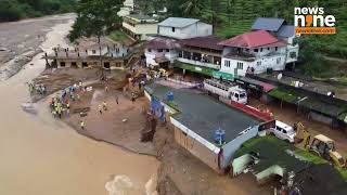 Kerala Landslides Drone Footage Captures Rescue Efforts After Deadly Monsoon Disaster  News9 [upl. by Moneta174]