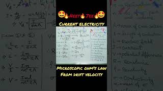 Ohms Law Derivation Current Electricity Class 12 physics shorts [upl. by Yleve]