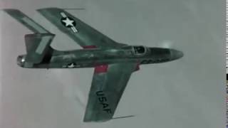 F0281 XF84 F105 Flight at Edwards Air Force Base Video [upl. by Missie]