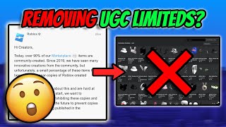 ROBLOX REMOVING UGC LIMITEDS [upl. by Merl]