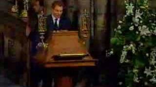 Princess Dianas Funeral Part 16 Tony Blair and Elton John [upl. by Ydnem955]