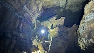 Exploring Pettyjohn Cave Pancake Squeeze Flat Rooms [upl. by Yor920]