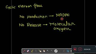 Cyclic electron flow photosynthesis  light reaction cyclic photophosphorylation [upl. by Atiran]