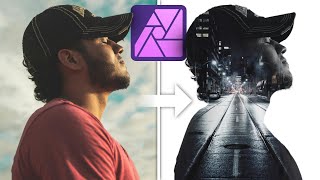 Double Exposure Effekt mit Affinity Photo 2 erstellen  Tutorial [upl. by Shuman]