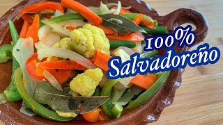 COMO HACER EL ESCABECHE SALVADOREÑO  receta típica [upl. by Clarey]