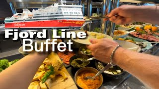 Fjord Line BUFFET  Ferry cruise buffet Sailing from Sweden to Norway StrömstadSandefjord [upl. by Ciri548]