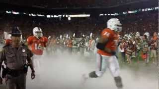 Miami Hurricanes smoke entrance vs FSU [upl. by Ennyletak]