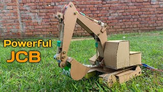 How to Make a Remote Control Hydraulic Excavator  JCB at Home [upl. by Snave]