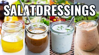 Diese 4 SALATDRESSINGS sind BESSER als jede gekaufte Sauce 🥗 [upl. by Fredella]