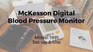 McKesson Digital Blood Pressure Monitor  Setup amp Use [upl. by Aeikan678]