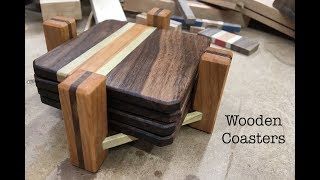 Making Wooden Coasters with Holders 6 DIFFERENT DESIGNS [upl. by Vez]