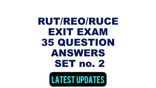 COC Revalidation for all Engineers RUT  REO  RUCE  EXIT EXAMS QUESTION amp ANSWERS  SET no 2 [upl. by Sirrep559]