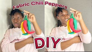 How to Make Fabric Chili Toys – Easy DIY Tutorial 🌶️🧵 [upl. by Lladnarc]