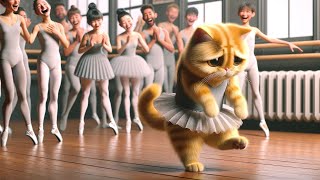 Sad Cat Bullied Cat who loves to dance becomes a Star 😿😻cat cute ai dont give up [upl. by Nnairahs562]