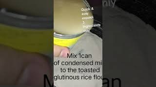 Espasol only 3 ingredients espasol glutinousriceflourrecipe quickandeasyrecipe [upl. by Aratal]