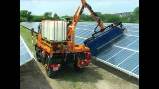 MULAG Photovoltaikwaschgerät FWG 700 auf Unimog [upl. by Klug]