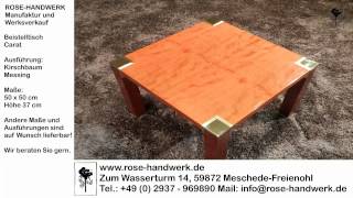 Beistelltisch Carat Holz Kirschbaum Metall Messing [upl. by Judi725]