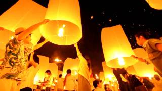 Floating Lanterns412 Accident of Yee Peng lantern festival [upl. by Megargee]