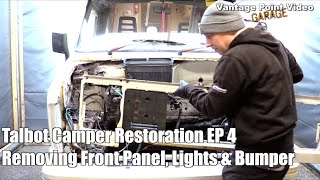 Talbot Express Front Panel Removal Camper Van Restoration 4 [upl. by Aruasor]