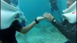 HELMET DIVE at Coral Ocean Park St Thomas USA [upl. by Ivah344]