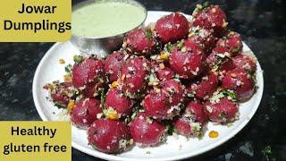 Jowar flour Beetroot dumplings  Healthy Sorghum flour kadubu  ज्वार की रेसिपी  Jolada kadubu [upl. by Negroj]