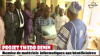 SWEDD BENIN offre 146 ordinateurs de bureau et 83 portatifs aux structures bénéficiaires [upl. by Emmeline762]