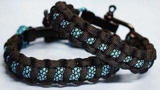 Pulsera paracord con nudo cobra y cierre regulable [upl. by Htiekal]