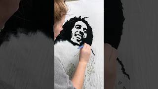 Dye Painting on tshirt  Bob Marley 👑 art painting tiedye shorts onelove youtubeshorts [upl. by Nam381]