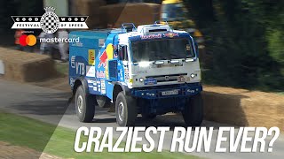 KAMAZ Dakar trucks insane FOS run [upl. by Anihsit]