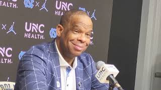 Hubert Davis postgame press conference after UNCs senior night win over Notre Dame [upl. by Marty]