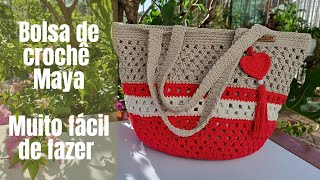 Bolsa de croche Maya muito facil de fazer [upl. by Fischer]