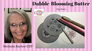 Tangle Art Lesson Dubble Blooming Butter Tangle Pattern 337 [upl. by Atilehs]