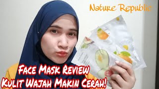 Review Face Mask Orange Nature Republic Kulit Wajah Bercahaya Dan Kenyal [upl. by Burford98]