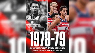 The Washington Wizards haven’t Won 50 Games Since 197879 [upl. by Reinhardt450]