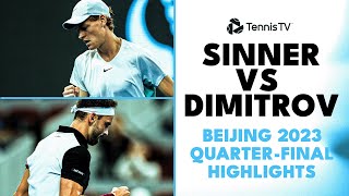 Grigor Dimitrov vs Jannik Sinner INCREDIBLE Match  Beijing 2023 Highlights [upl. by Edak]