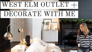 WEST ELM OUTLET SHOP WITH ME  DECORATE WITH ME for THE HOLIDAYS [upl. by Irish]