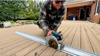 Installing Decking Cutting in Borders and Framing up a Fireplace [upl. by Meggi845]