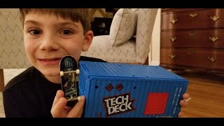 Tech Deck  Transforming SK8 Container with Ramp Set and Skateboard Toy Review [upl. by Witha]