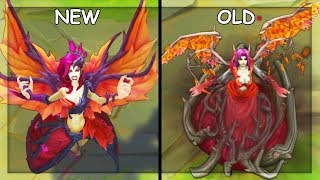 All Morgana Skins Rework NEW vs OLD Full Comparison League of Legends [upl. by Wilkison]