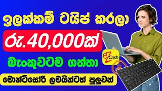 ඉලක්කම් ටයිප් කරලා රු 40000 ක් Mobile තියෙන හැමෝටම පුලුවන් How to Make Tons of Money Typing Numbers [upl. by Binny]