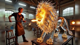 Crafting Beauty From Fire The Artistry And Skill Of Glass Blowing  Satisfying Art [upl. by Ihcalam]