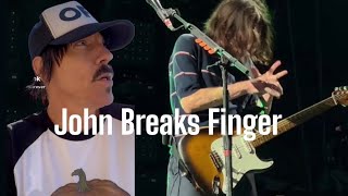 Anthony Kiedis Announces John Frusciante Broke His Finger RHCP johnfrusciante kroq [upl. by Jeramey230]