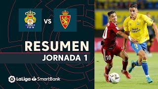 Resumen de UD Las Palmas vs Real Zaragoza 00 [upl. by Ahsatam549]