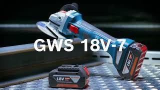 Bosch Professional GWS 18V7 Brushless 115mm  45quot Angle Grinder [upl. by Windham250]