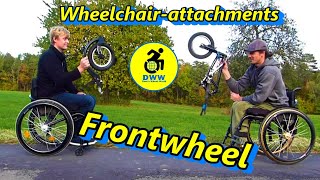 Frontwheel Wheelchair attachment Freewheel Snoll on Vosara Quinty Doms Wheel World Folge 16 [upl. by Namialus]