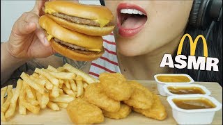 ASMR McDonalds Chicken Nuggets  Cheeseburger EATING SOUNDS  SASASMR [upl. by Oirramed]