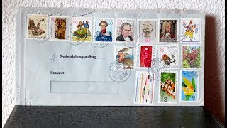 Briefmarken Schatzsuche Briefmarken wertvoll oder nicht Postzustellungsaufträge als seltene Briefe [upl. by Yhtommit]