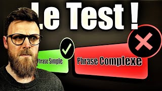 Réussirezvous le Test  Phrase Simple ou Phrase Complexe [upl. by Gerdy81]