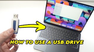 MacBook Air M2 How to Connect and Use a USB DRIVE [upl. by Nyrrad]